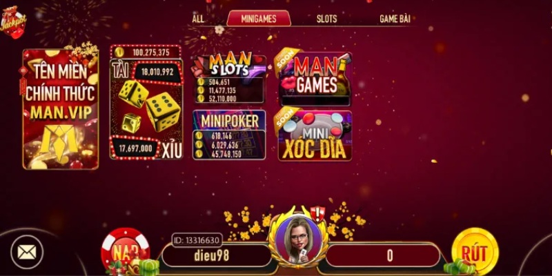 Manclub casino Nhiều game hay 